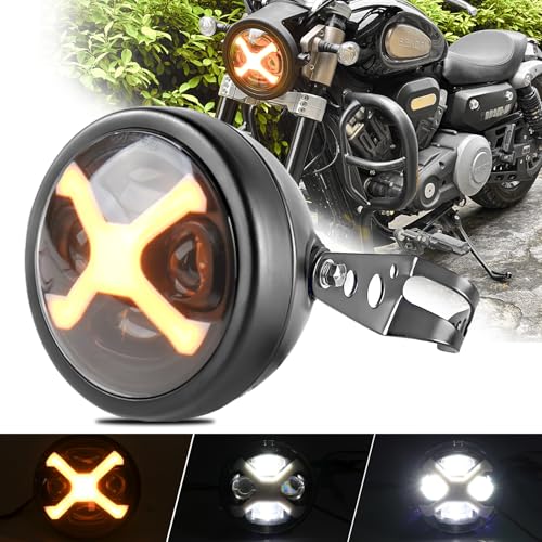 バイク ヘッドライト 7.5インチ オートバイ LED ヘッドライト