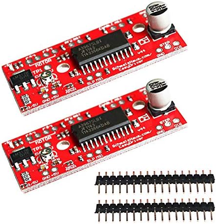 CJRSLRB 2Pack Easydriver Stepper Motor Driver Module Board with 2Pcs Single Row Pin Headers for Arduino