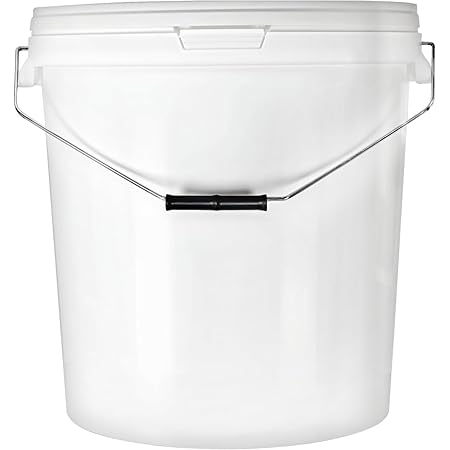 Seau Alimentaire En Inox Avec Couvercle - Pour Stockage Eau, Aliments, Glace - Capacité Variable - Poignée De Transport