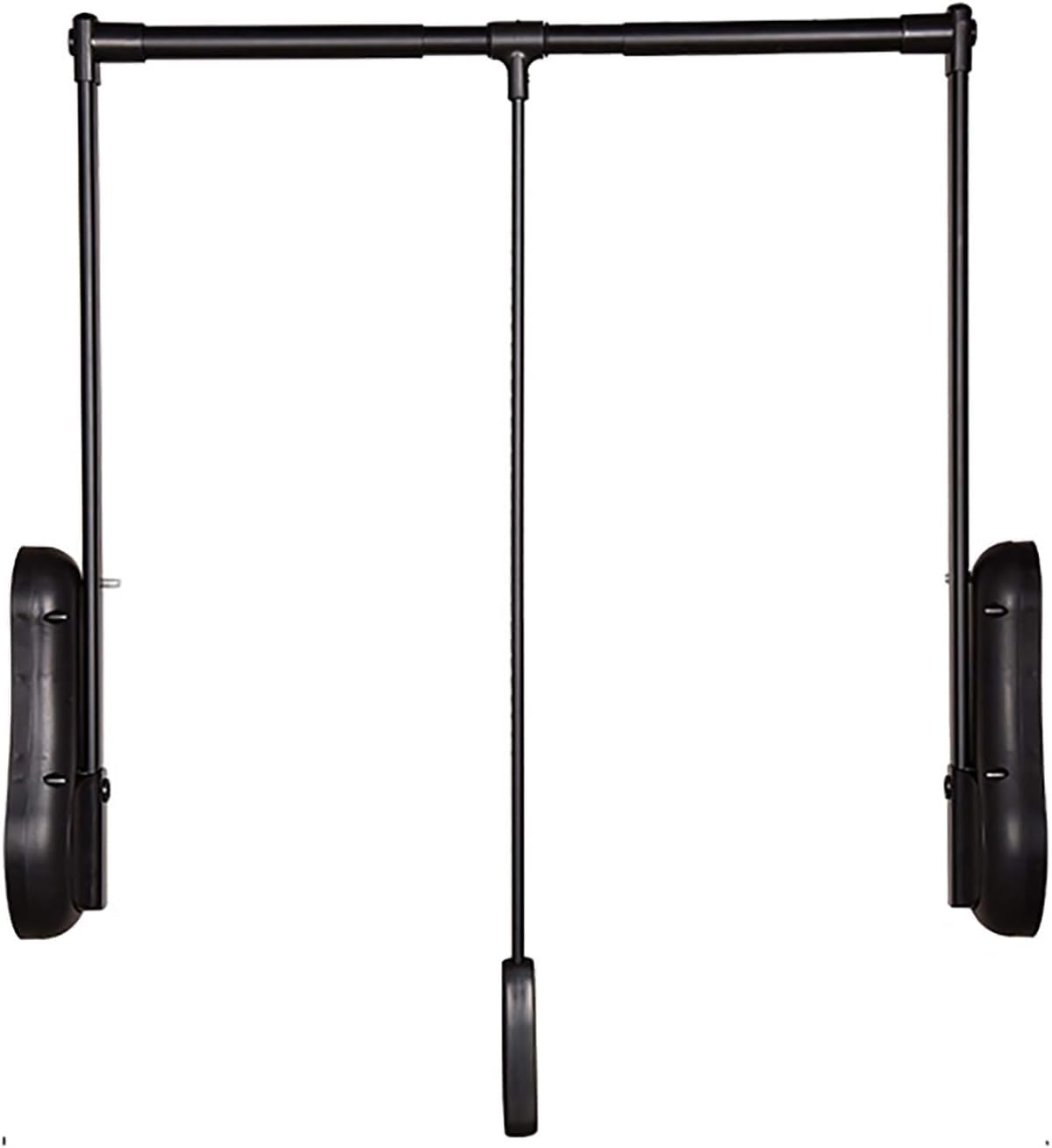 HTTGDGDH Adjustable Pull-Down Closet Rod, Foldable Space-Saving Garment Hanger, 85-115Cm Black Clothes Rack For Easy Access & Efficient Wardrobe Organization,Noir-850~1150mm