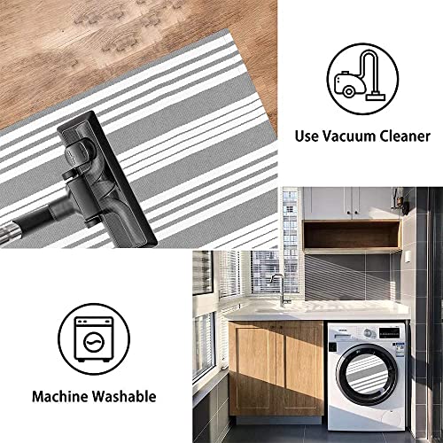 Gray-and-White-Outdoor-Rug-3X5-Front-Door-Mats-Washable-Fall-Outdoor-Rug-Striped-Porch-Rug-Cotton-Woven-Entryway-Rugs-Layered-Doormat-Farmhouse-Area-Rug-for-KitchenLaundry-Room Gray and White Outdoor Rug 3X5 Front Door Mats Washable Fall Outdoor Rug Striped Porch Rug Cotton Woven Entryway Rugs Layered Doormat Farmhouse Area Rug for KitchenLaundry Room