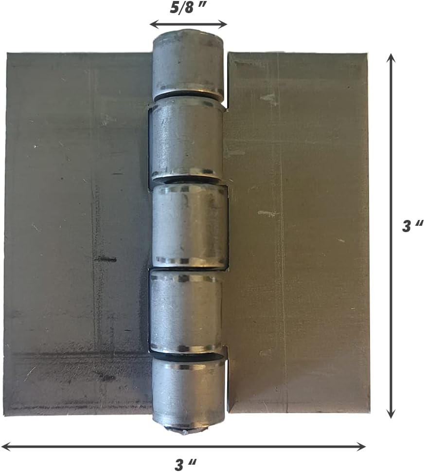 3" x 3" Heavy Duty Steel Butt Hinges for Gates and Doors Set of 2 Hinges