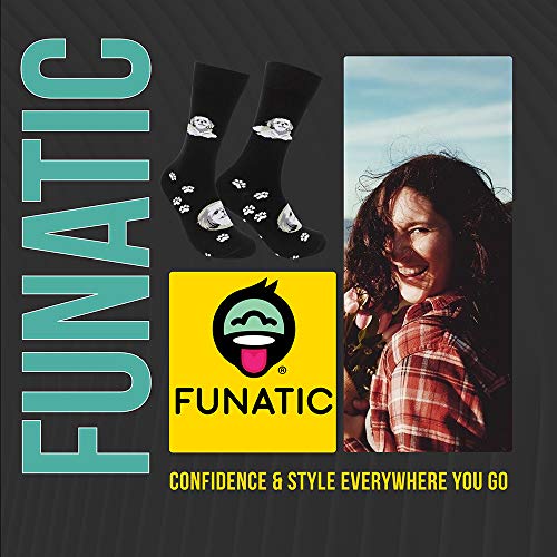 Funatic Shih Tzu Novelty Crew Socks | Unisex Dog Lover Gift With Cute Puppy And White Paw Image | Best Canine Owner Holiday Party Day Apparel Pet Present For Men Women Adult Teen | One Size Fits Most #TOP4