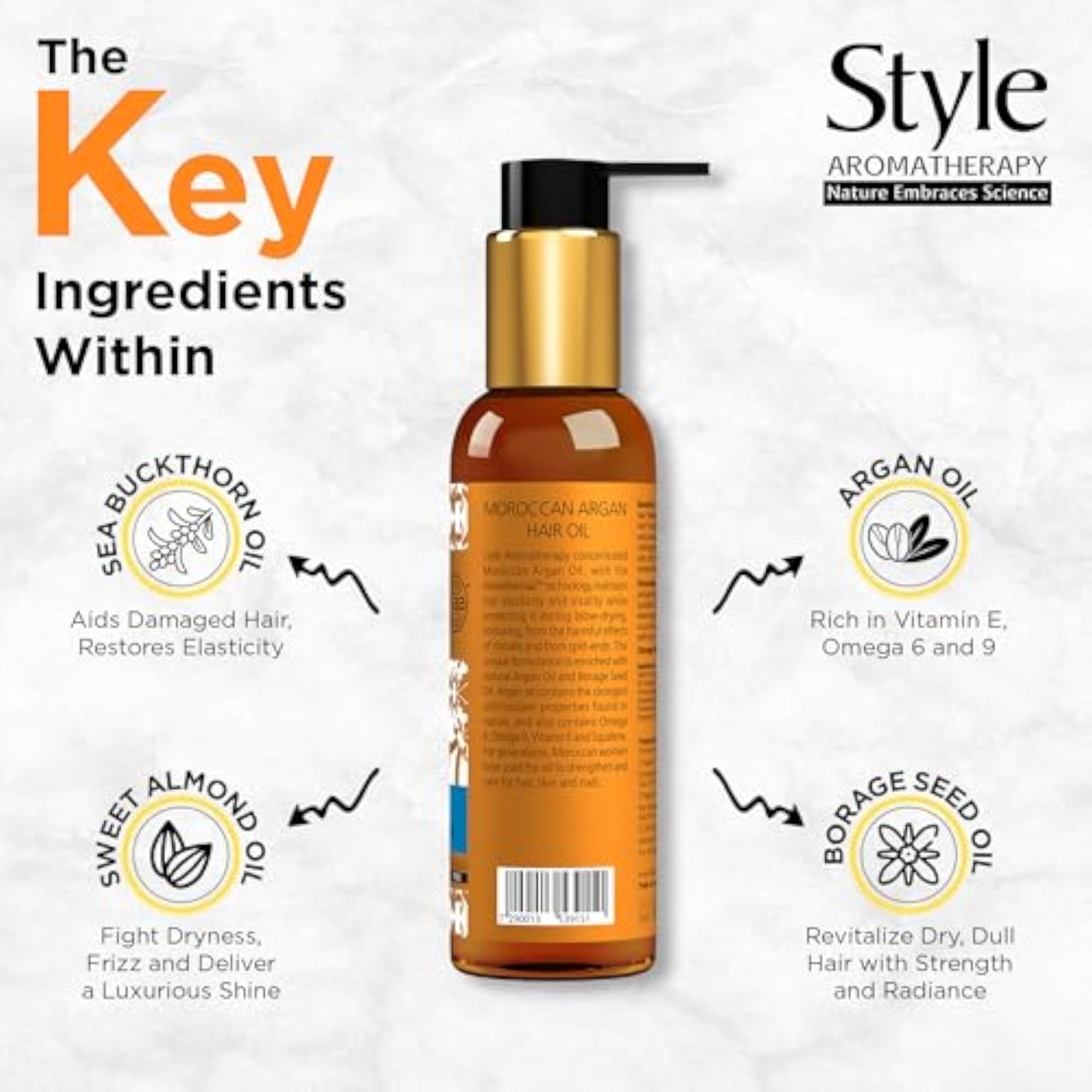 Professional Moroccan Argan Hair Oil, 100% Natural