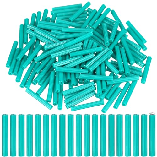 200 Pcs Expanding Plastic Screw Anchors 1/4 Hole Green Plastic Anchors for Concrete Tile Cement Bolt Expansion Tube for #10,11,12 Screws, Fix to Wall Drywall or Other Surface(2)