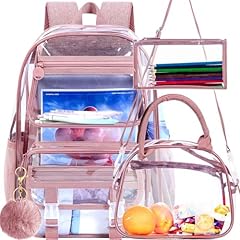 Pink Clear Backpack Set