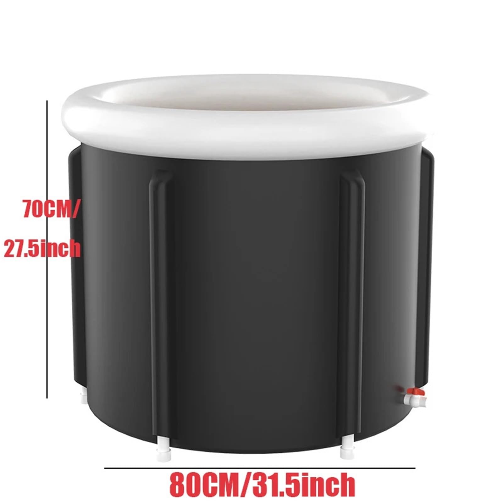 BañEra Plegable Bañera Plegable, bañera de Hielo portátil Inflable for Agua fría, bañera de hidromasaje, Cubo de baño de Hielo Plegable para Ducha