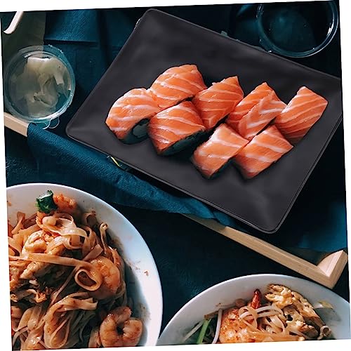 Set de 3 Platos Sushi Melamina Negro miniatura 4