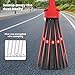 Commercial Broom and Dustpan Set, Jumbo Lobby Debris Dustpan (14inch*14inch), Heavy Duty Broom (14inch Width), 2 Sets, Red,for Indoor and Outdoor Cleaning,Red