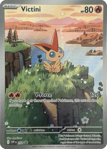 Victini (SVP 208) XXL – Pokémon TCG Black Star Promo XXL – Tarjeta promocional [Inglés] + Heartforcards