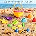 ZZLWAN Beach Toys for Kids Ages 4-8: Construction Sand Toys Set with Collapsible Beach Bucket, Castle Molds & Trucks, Durable Beach Sand Play Kit for Boys & Girls