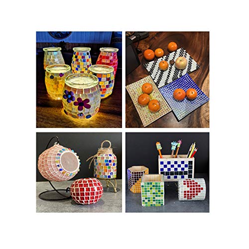 Mosaic Tiles Squares Orange Crystal Mosaic Glass Tile For Crafts Bulk Diy Picture Frames Handmade Jewelry Coasters Art Material Decoration,1X1Cm,100 Pieces #TOP7