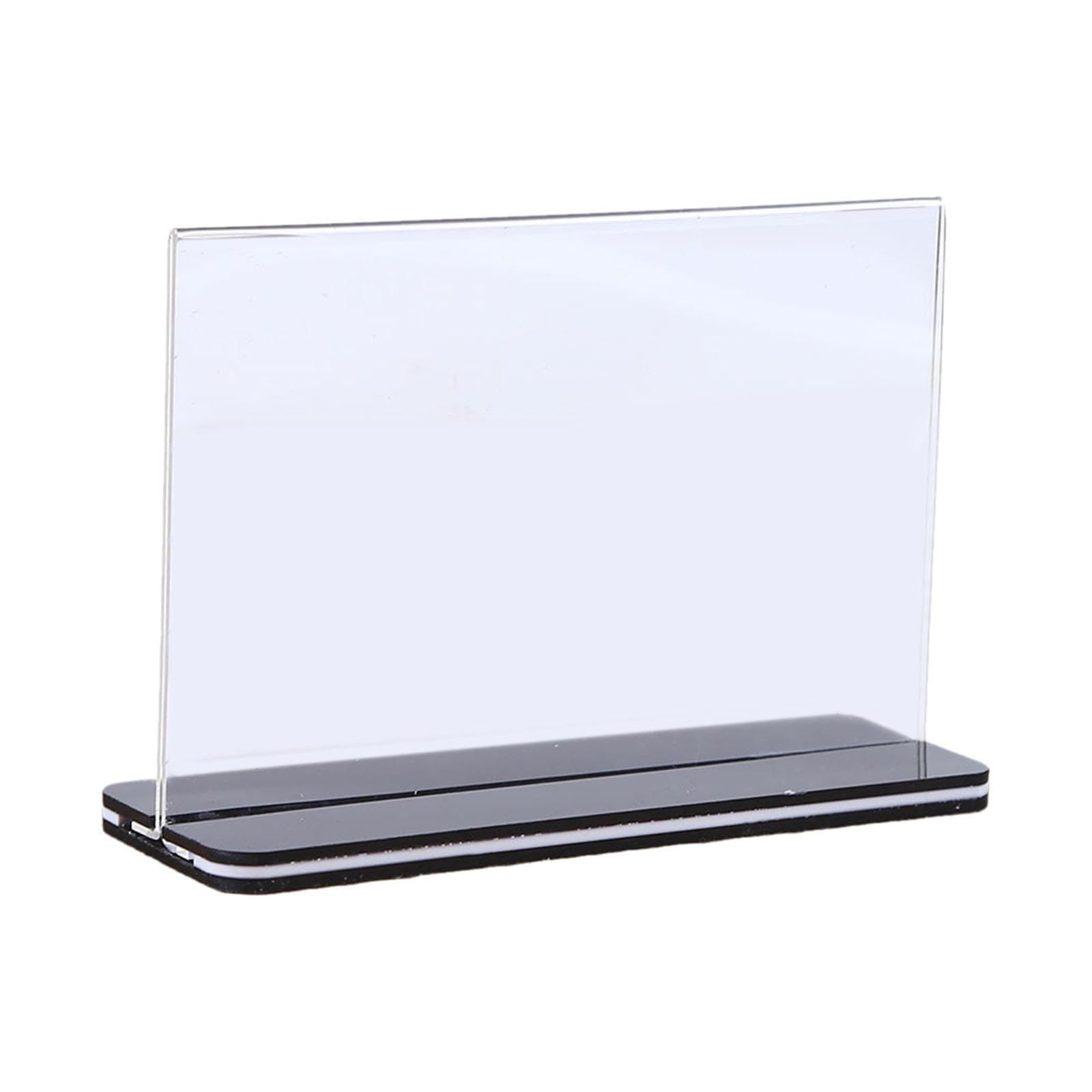 Acrylic Sign Holder, Table Sign Holder, A4 Horizontal Brochure Holder, Desktop Display Stand for Hotels, Store,