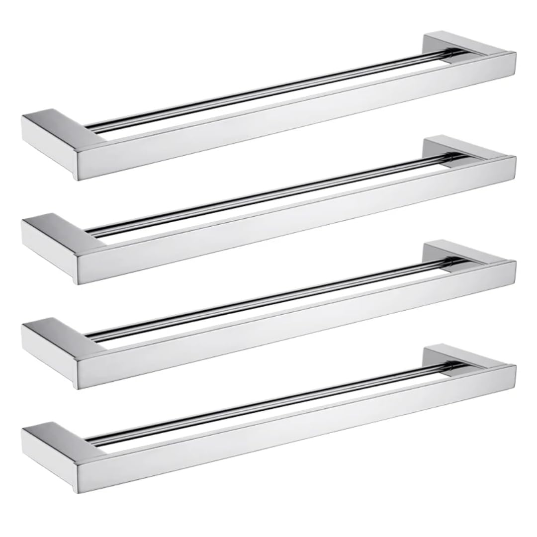 Porte-serviettes de salle de bain en inox pour suspendre quatre draps