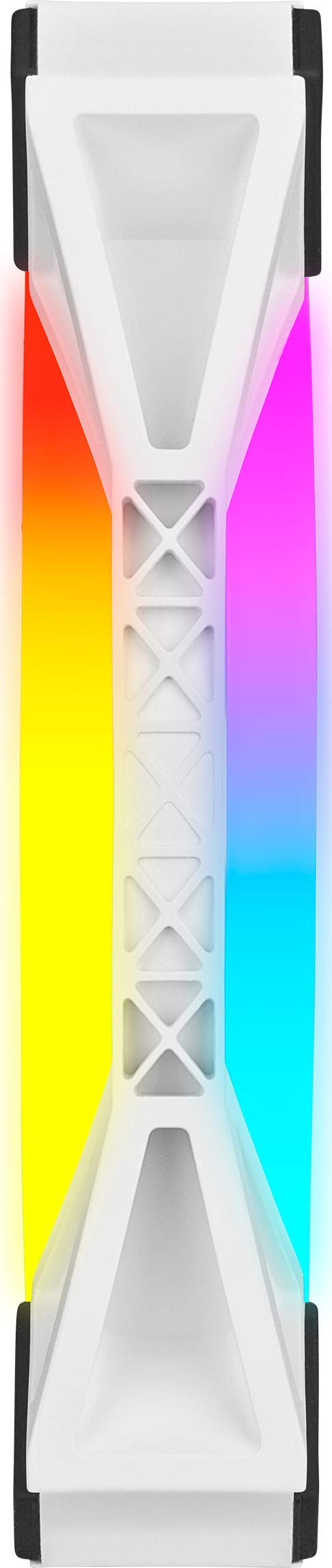 Corsair QL140 RGB Ventola con 68 LED RGB Regolabili, Fino a 1.250 Giri/Min, Silenziosa, Smorzatori in Antivibrazione, iCUE QL 140 mm, Confezione Doppia con Lighting Node CORE, Bianco/RGB - Vista 4