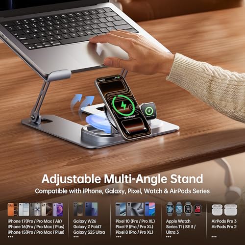 Transformers Aluminum Laptop Stand with QI2 Wireless Charger - image 5