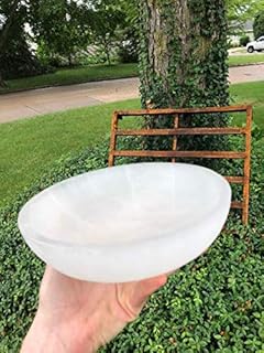 Huge 8" Selenite Charging Bowl, Large Selenite Bowl, Charge All Your Crystals And Tumbles