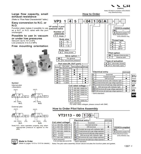 Électrovanne VP3165V-104DA1 pour circuit pneumatique industriel - 3
