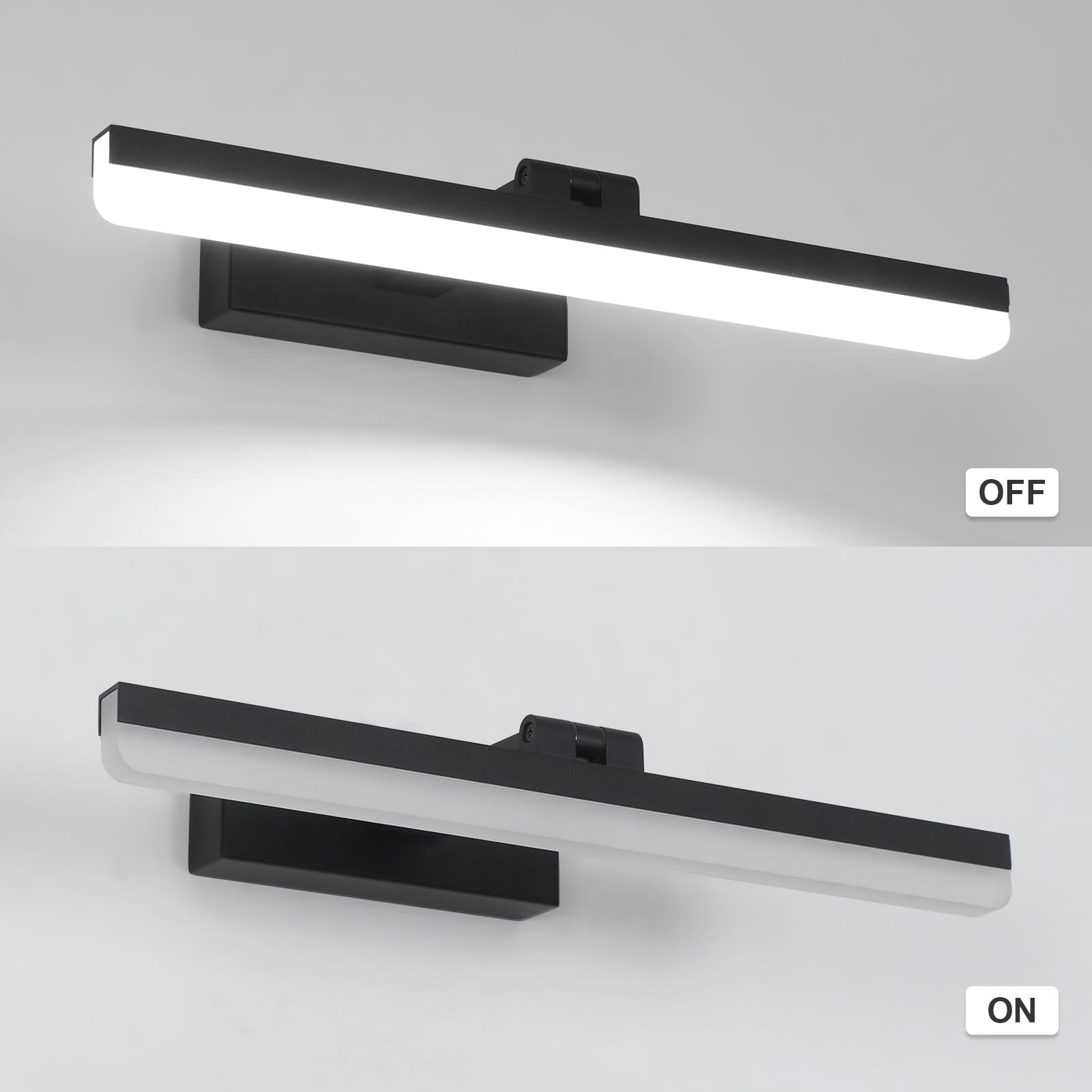 DELIPOP Lámpara LED de Espejo 9W1200LM Para Baño, Blanco Frío 6500K, IP44 Impermeable, Aplique de Pared Moderno 230V