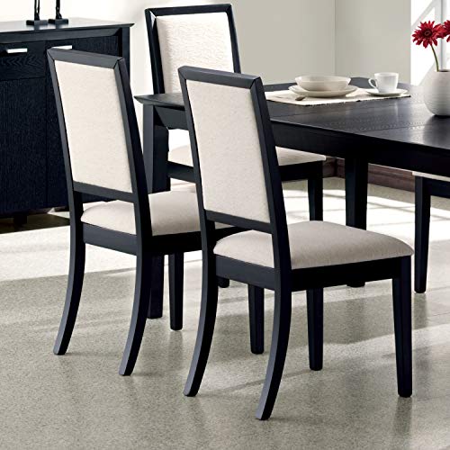Coaster Home Furnishings Louise Upholstered Dining Side Chairs Black And Cream (Set Of 2) #TOP1