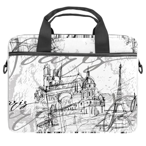 Sac ordinateur 13,3 pouces antichoc sacoche ordinateur portable 14 pouces gris