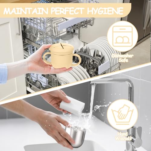 Image of Mity rain Stainless Steel Snack Containers, 4-in-1 Spill Proof