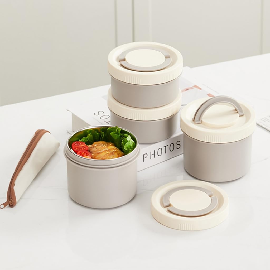 Boîte permanente 410 antirouille à 4 compartiments - Sac isotherme chaud - Fermetures imperméables - Passe au four - Pour le bureau, la randonnée, les voyages