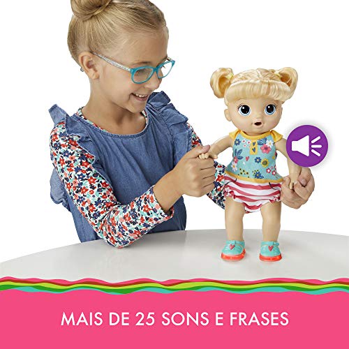 Boneca Baby Alive Bebê Passos E Sorrisos Loira - E5247 - Hasbro Baby Alive Boneca Baby Alive Bebê Pa