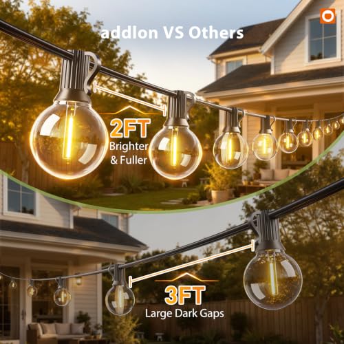 addlon 100FT 54LED Solar String Lights Outdoor Waterproof with Remote USB - image 4