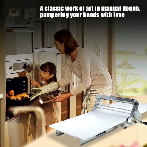 Laminadora de masa manual y plegable de acero inoxidable con panel para pizza 5