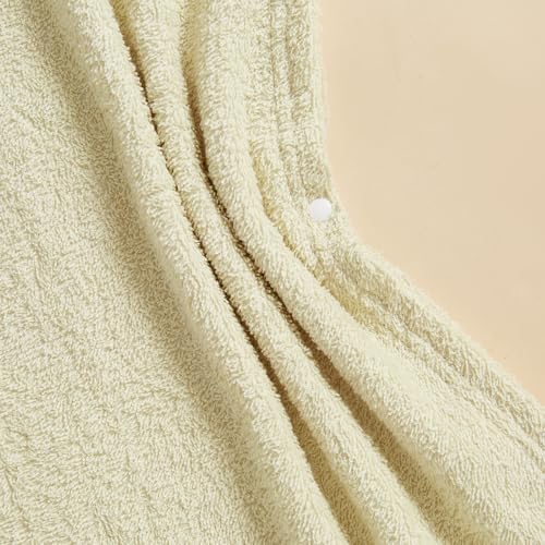 Image of woshilaocai Toddler Swim Coverup Boy Girl Terry Cloth Hooded Poncho | Baby Swimsuit Cover Up for Pool, Surf, Solid Color, Swimming Cover-ups for 1-8 Years Old Little Kids, Summer Beach Towel