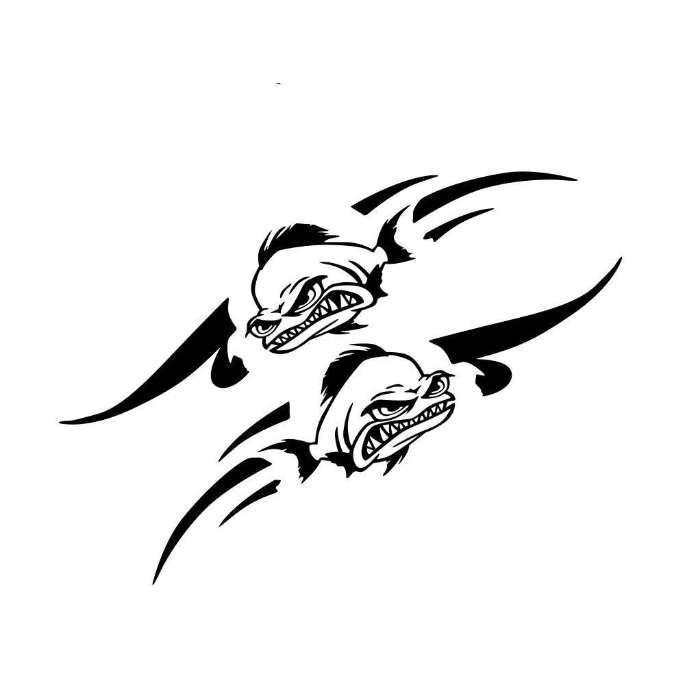 Dabhuoc Glossy Black Car Steamship Fish Boat Stickers Waterproof Decals Decoration Vinyl Film Diy Decor Cover Auto Tuning Para Accessories(Glossy Black)