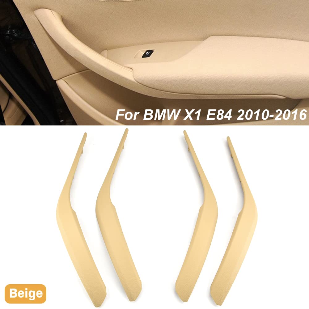 2 x Maniglie per interni auto ABS per pannello interno sinistro e destro compatibile con bracciolo per B-MW X1 E84 2010-2016 - Beige