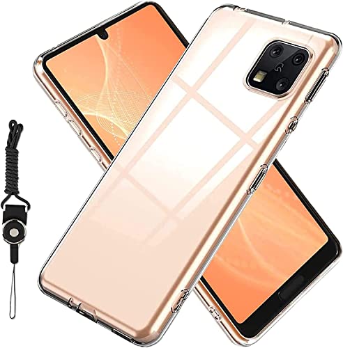 FOR AQUOS sense4 / Sense4 Lite /4 basic/ Sense5G 用の ケース カバー クリア ソフトTPU 透明 SH-41A SH-M15 SH-53A SHG03 A003SH 保護カバー 耐衝撃 薄型 軽量 スマホケース ストラップホール付属 ネックストラップ付 黄変防止 柔らかい すり傷防止 指紋防止 耐久 携帯カバー AQUOS sense4