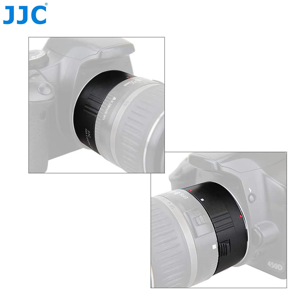 JJC 25mm Métal Ensemble Tube d’Extension Automatique Macro pour Canon EOS Caméra