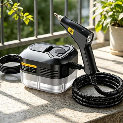 Limpiador a vapor de mano con 8 accesorios potente para desinfectar azulejos y tapicería 7