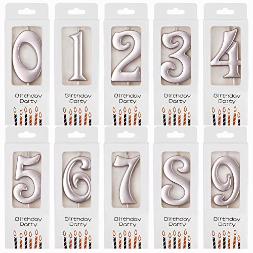 PHD CAKE 10-Count 0-9 Rose Gold Number Birthday Candles, Number One Birthday, Rose Gold Number Candles, Party Celebration, Baby Showers