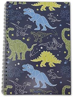 Dinosaur Notebook  A5 / 21cm x 15cm / Wirebound/Lined and Plain / 100 Pages/Childrens Notepad/Kids Notebook/Boys or Girls Sketchbook/Mens Journal/Dinosaur Inspired/Dinosaur Gift by Printykins
