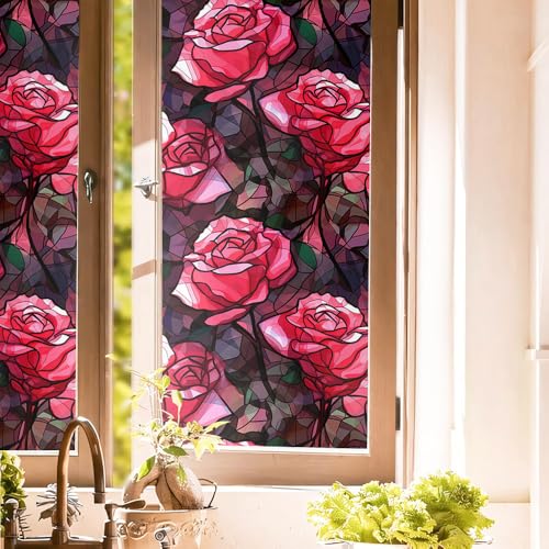 Vinilo decorativo ventana 15.7x118 pulgadas color rosa