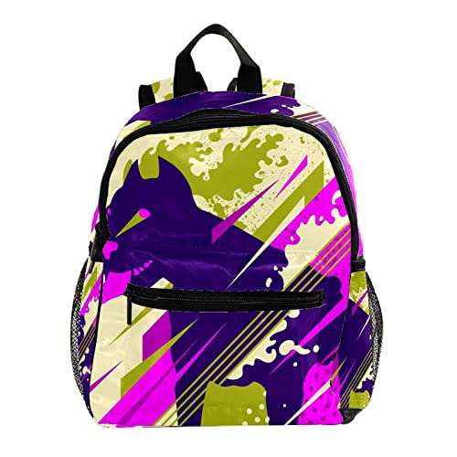Sac à dos pour garçons et filles papillon noir 30,5 cm multicolore