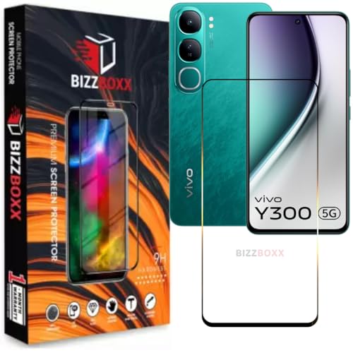 Image of Compatible With Vivo Y300 5G Tempered Glass Screen Protector Guard With Precise Edges - High Definition, Shatterproof, Easy Install, Anti-Fingerprint Screen Guard (Vivo Y300 5G) - Pack of 1