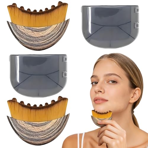 2 cepillos linfáticos faciales, para rostro y cuerpo, cepillo de drenaje linfático para moldear la cara, masajeador de drenaje linfático y esculpir línea, incluye estuche de viaje