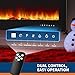 Garvee 50Inch Electric Fireplace Inserts - Ultra Narrow Frame Wall Mounted Fireplaces with 3 Heating Modes, 12 Flame Colors, Remote Control/Timer, Low Noise