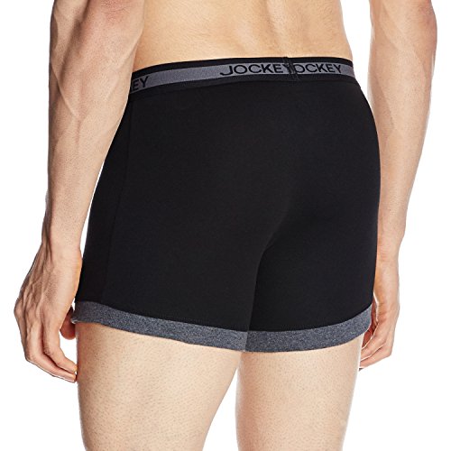 Image of Jockey 1017 Men's Super Combed Cotton Rib Solid Boxer Brief with Stay Fresh Properties