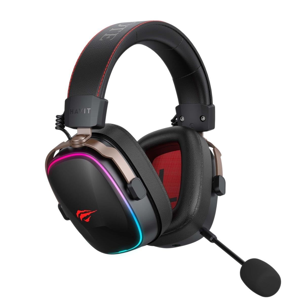 Havit H2039BG Cuffie da gioco rosse