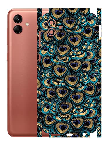 AtOdds – Samsung Galaxy A04 Mobile Back Skin Rear Screen Guard Protector Film Wrap with Camera Protector (Coverage – Back+Camera+Sides) (Peacock)- Best and cheap mobile covers in India