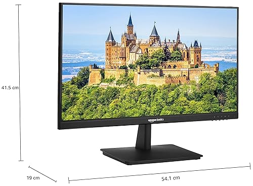 Image of amazon basics 23.8 inches IPS Monitor with Borderless Design, FHD 1920 x 1080 Pixels, 16.7 M Colors, with inbuilt Speakers, HDMI & DP Port Connectivity (Black)