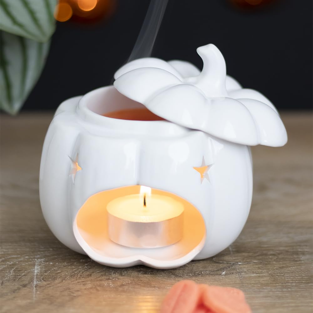 Brûleur à Huile Something Different 'Autumn Days' – Déco Ambiance Automnale Orange Et Blanc