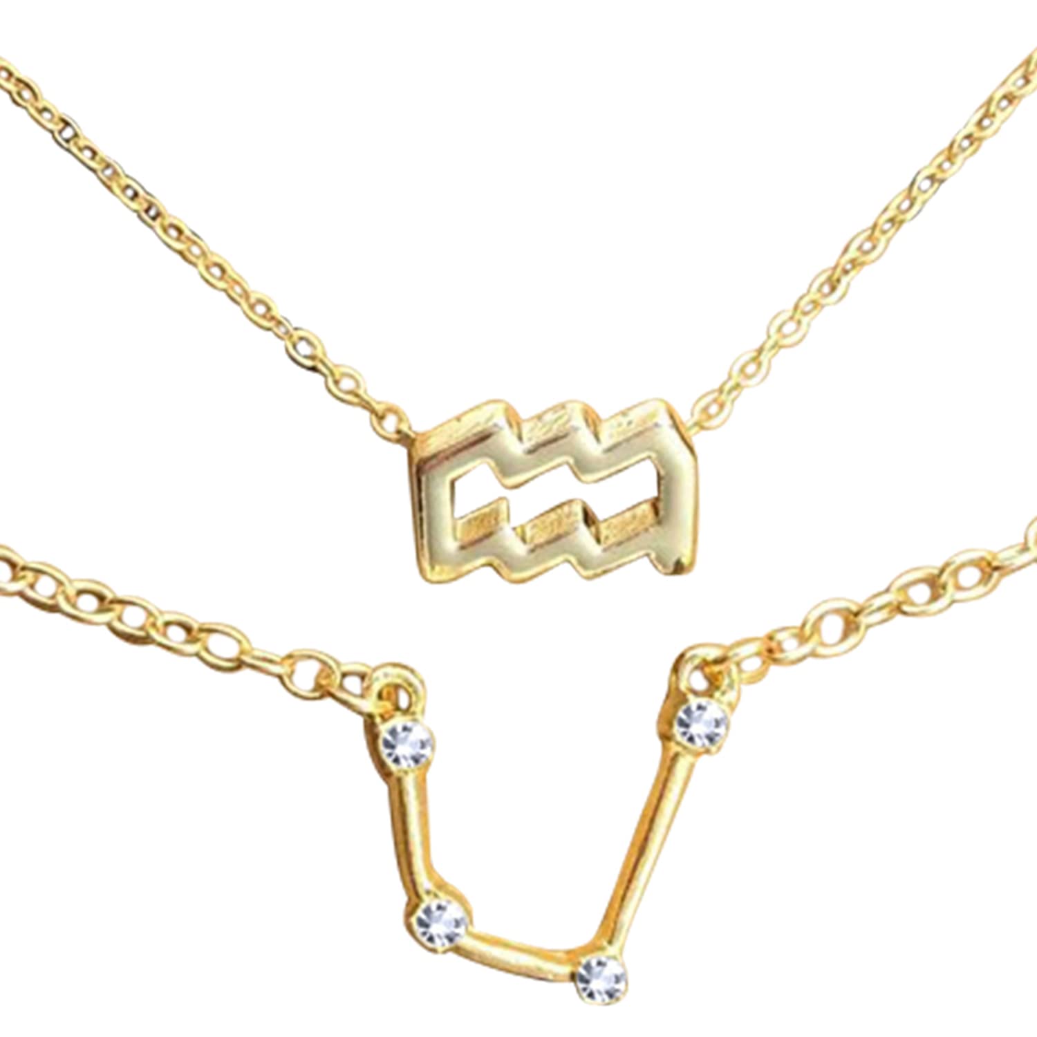 Peora Gemini Horoscope Zodiac Sign Constellations Pendant Necklace & Bracelet Combo Set Jewellery for Women (Golden) (B09FM16WB3) Amazon Price History, Amazon Price Tracker
