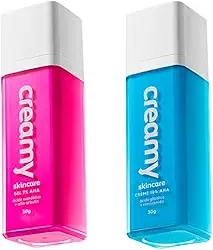 Kit Creamy Ácido Glicólico Redutor de Linhas e Ácido Mandélico Gel Antiacne